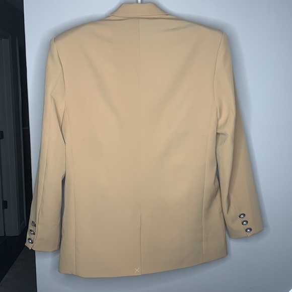 Sister Jane Harlow Double-Breasted Neutral Tan Blazer Coat Jacket size Small - Picture 10 of 16